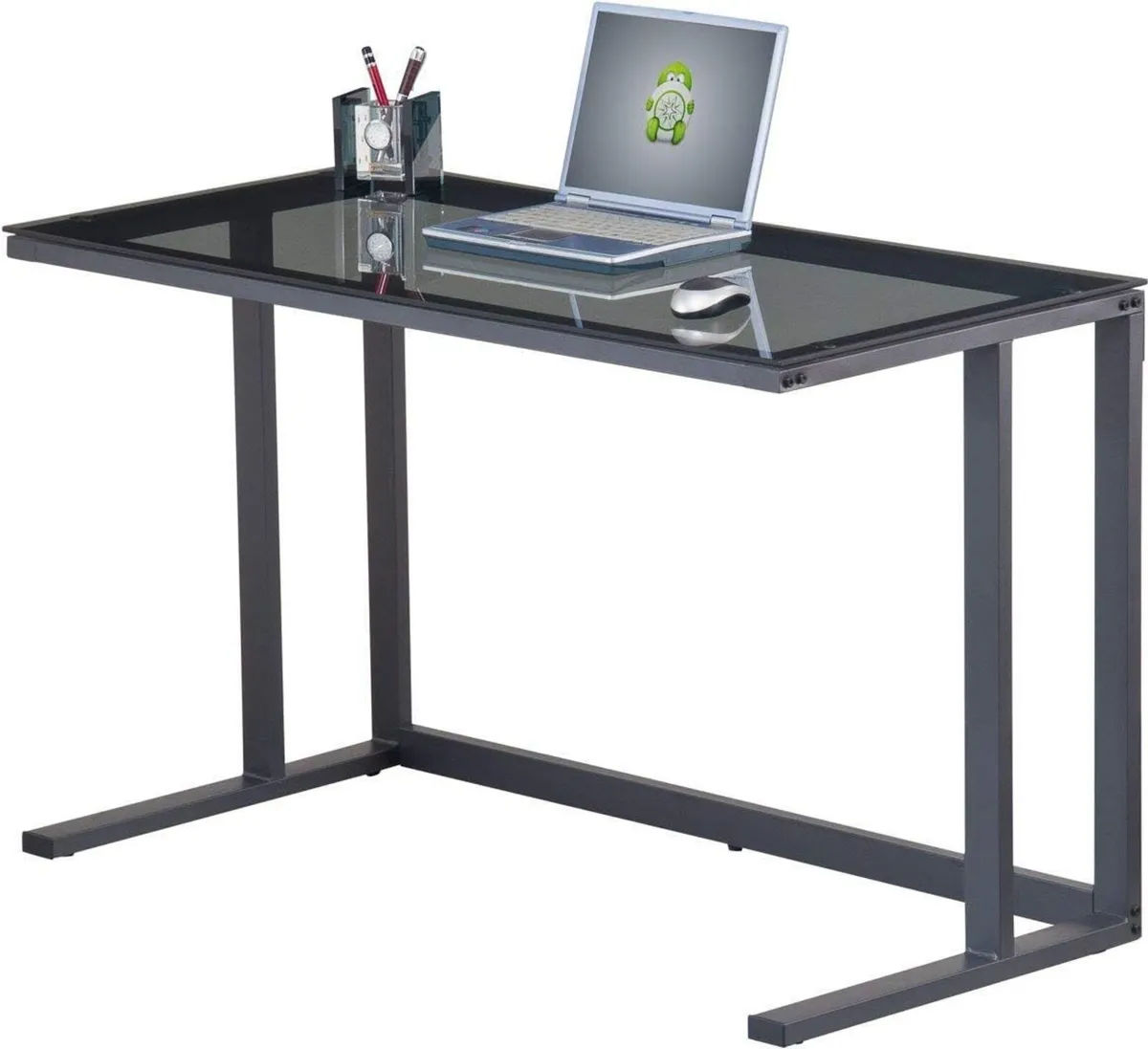 AW53385 Air Black framed and smoked glass Desk - Image 3