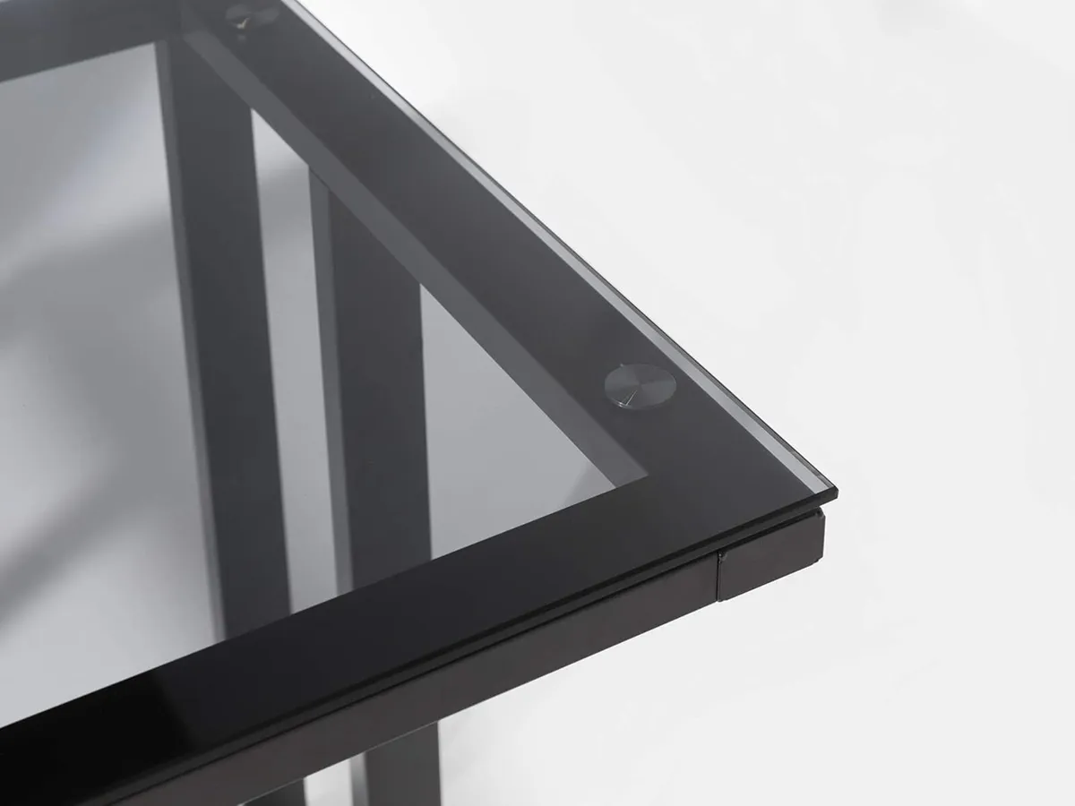 AW53385 Air Black framed and smoked glass Desk - Image 4