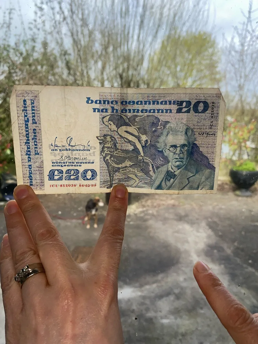 Old Irish 20 pound note made in 06/02/89 - Image 1