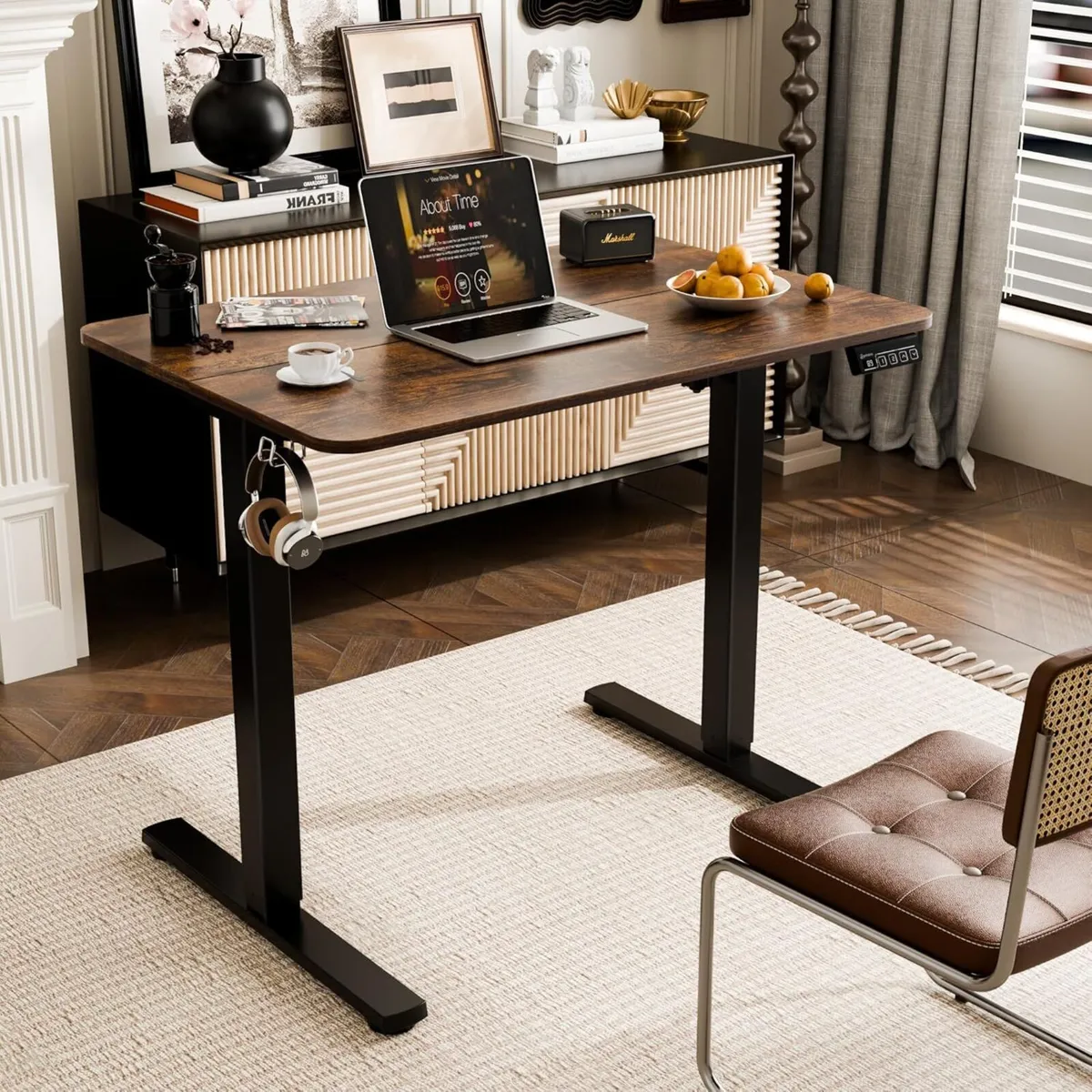 Electric Standing Desk 90x60cm Height Adjustable - Image 2
