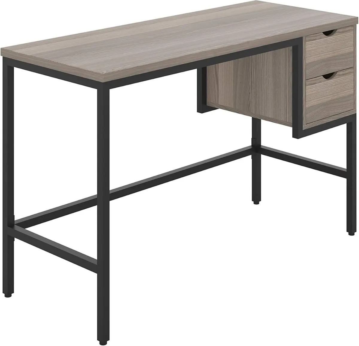 Industrial Grey Oak Desk with 2 Drawers SoHo - Image 3