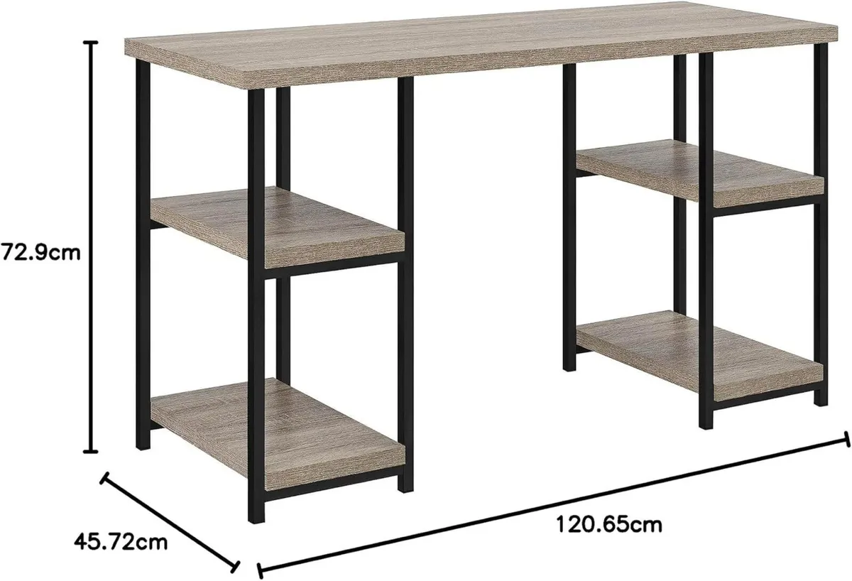 Ameriwood Elmwood Desk Grey Oak Look - Image 3