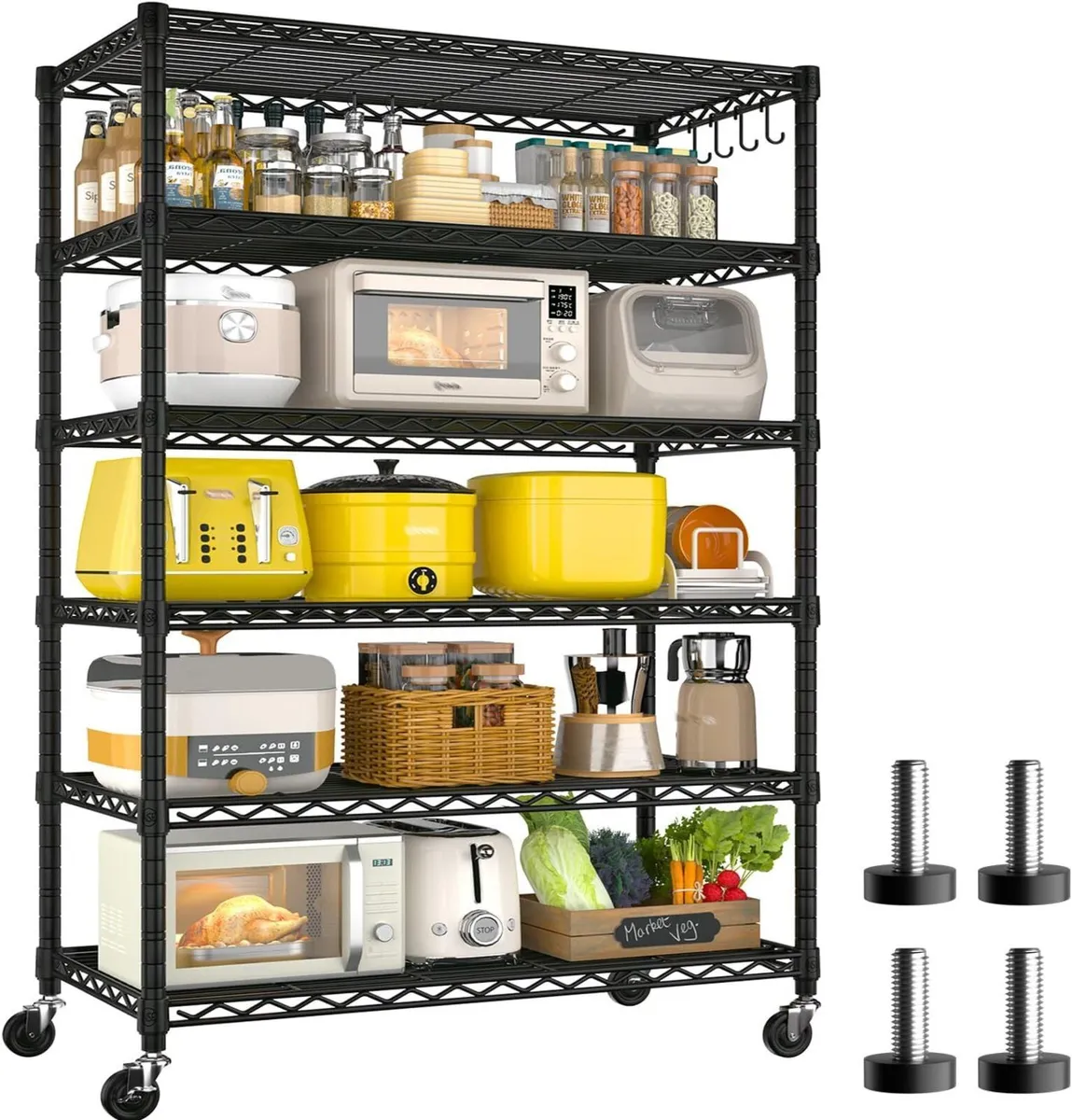 91x40x193cm Storage Shelf 6 Tiers Heavy Duty - Image 1