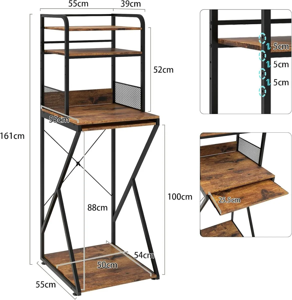 4-Tier Mini Fridge Stand with Storage – Free - Image 2