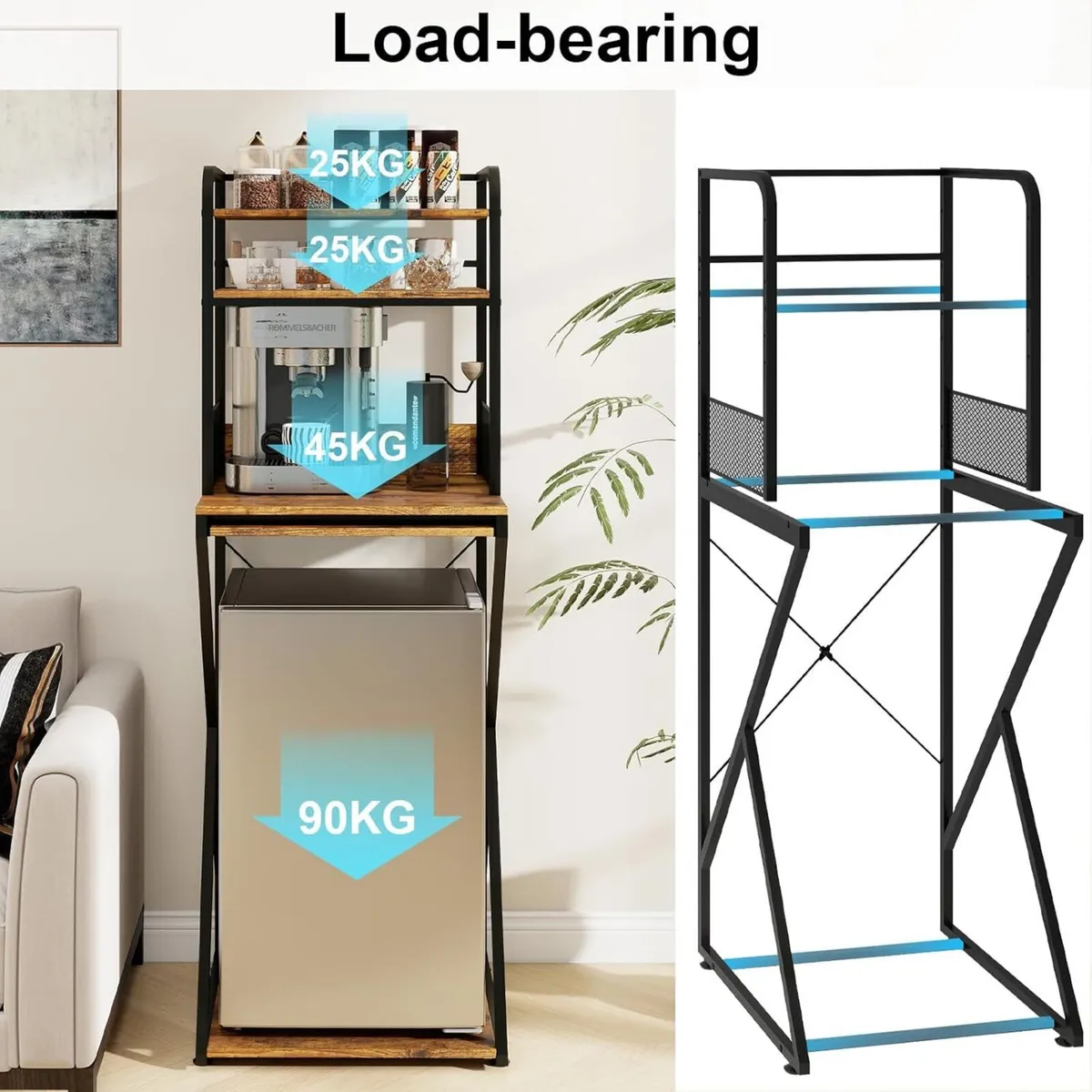 4-Tier Mini Fridge Stand with Storage – Free - Image 3