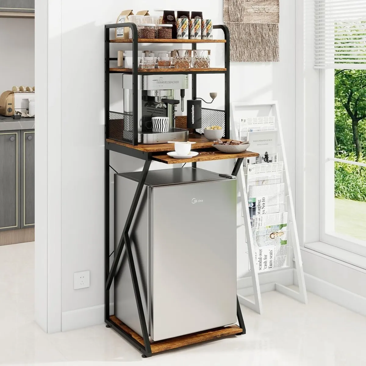 4-Tier Mini Fridge Stand with Storage – Free - Image 1