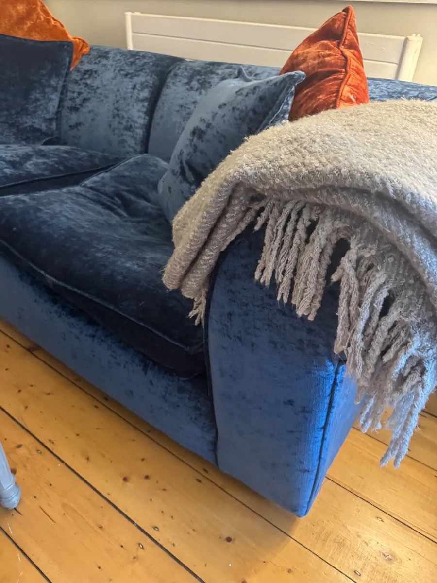 Velvet Sofa & Coffee table - Image 2