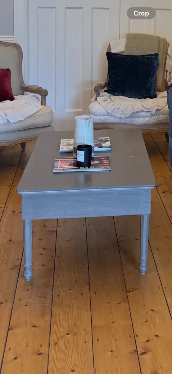 Velvet Sofa & Coffee table - Image 4