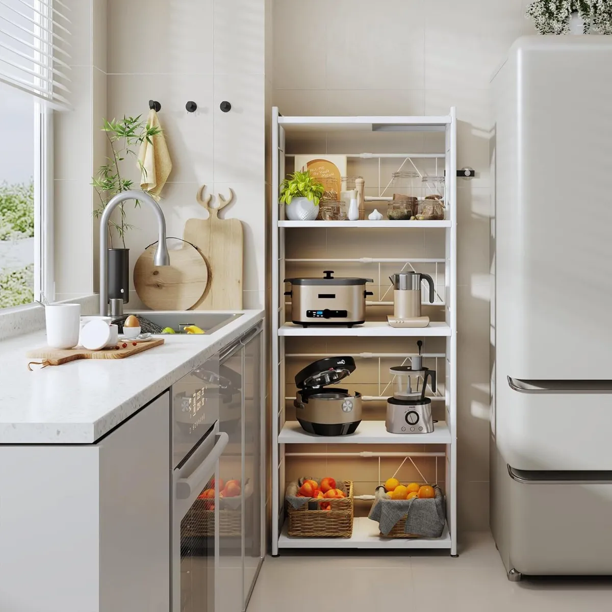 Expandable Microwave Shelf 5 Tier Kitchen Storage - Image 1