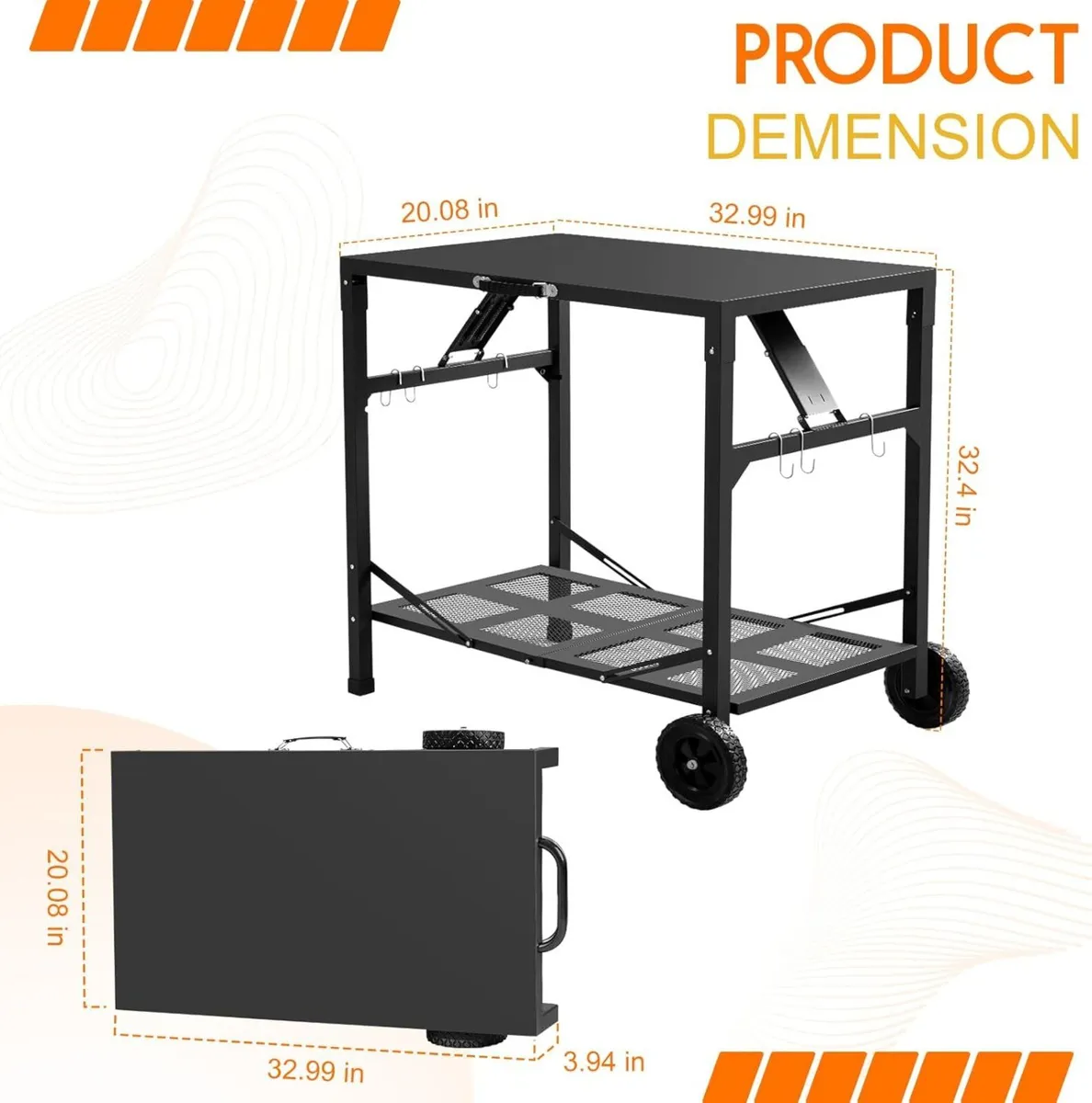 Foldable Pizza Oven Table - Portable Outdoor - Image 2