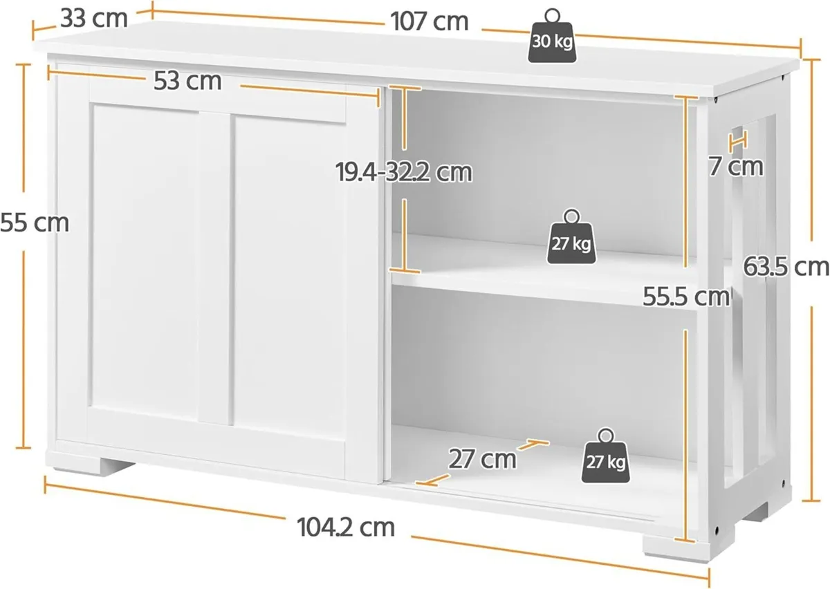 Sideboard Buffet Cabinet Stackable Kitchen - Image 3