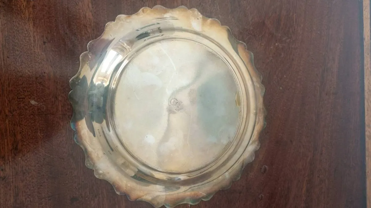 Antique Silver Serving Tray - Image 3