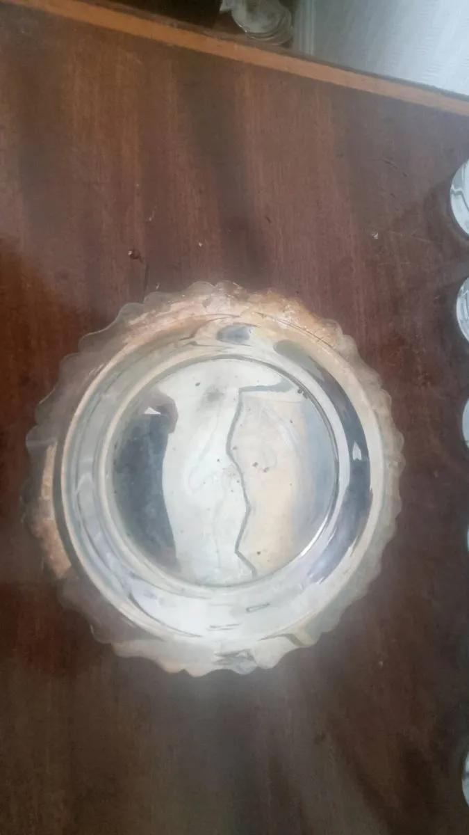 Antique Silver Serving Tray - Image 1