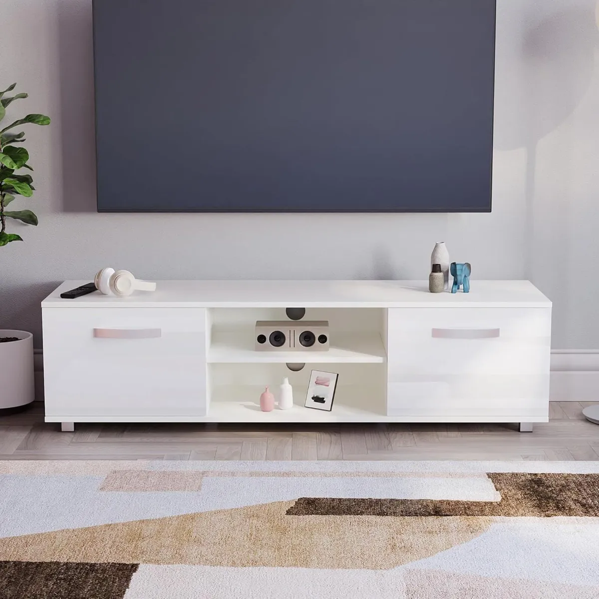 Cosmo TV Unit 2 Door Modern Gloss Matte MDF - Image 3