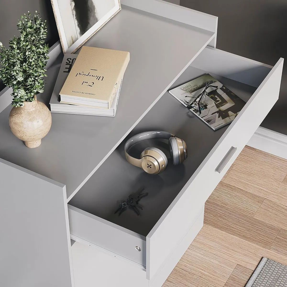 Dalby Shoe Cabinet Wooden Storage Unit with 2 - Image 4