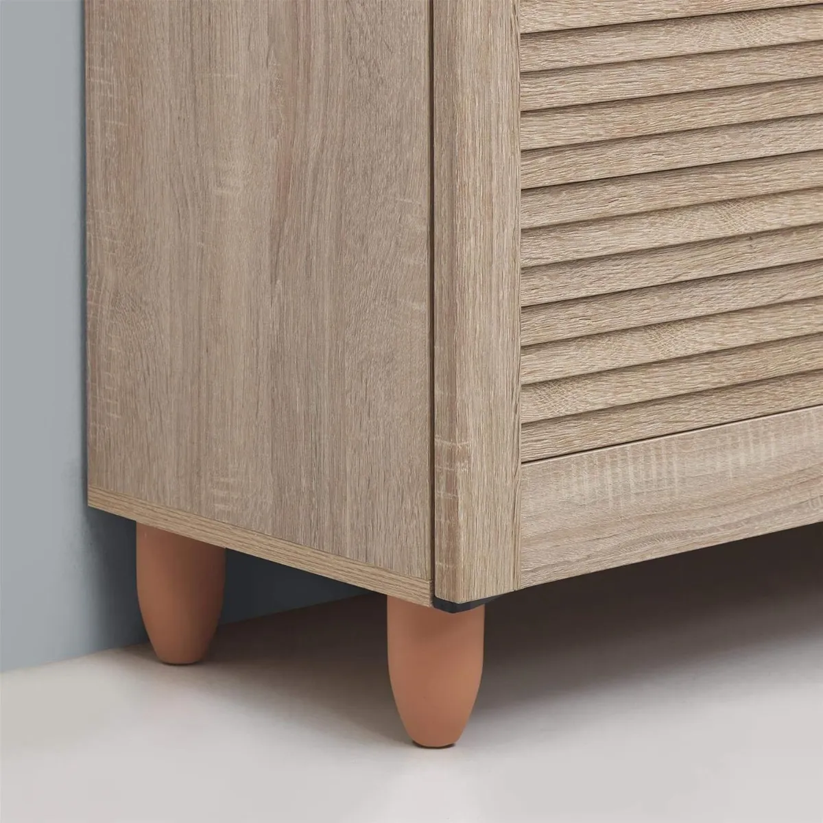 Modern Shoe Storage Cabinet 3 Doors Footwear - Image 3