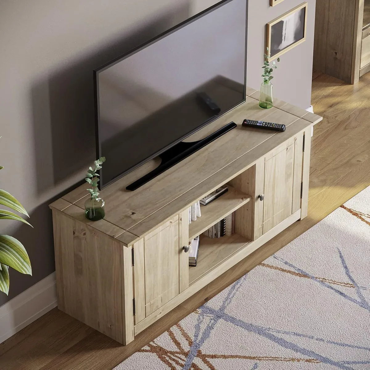 Panama 2 Door 1 Shelf Flat Screen TV Unit Living - Image 4