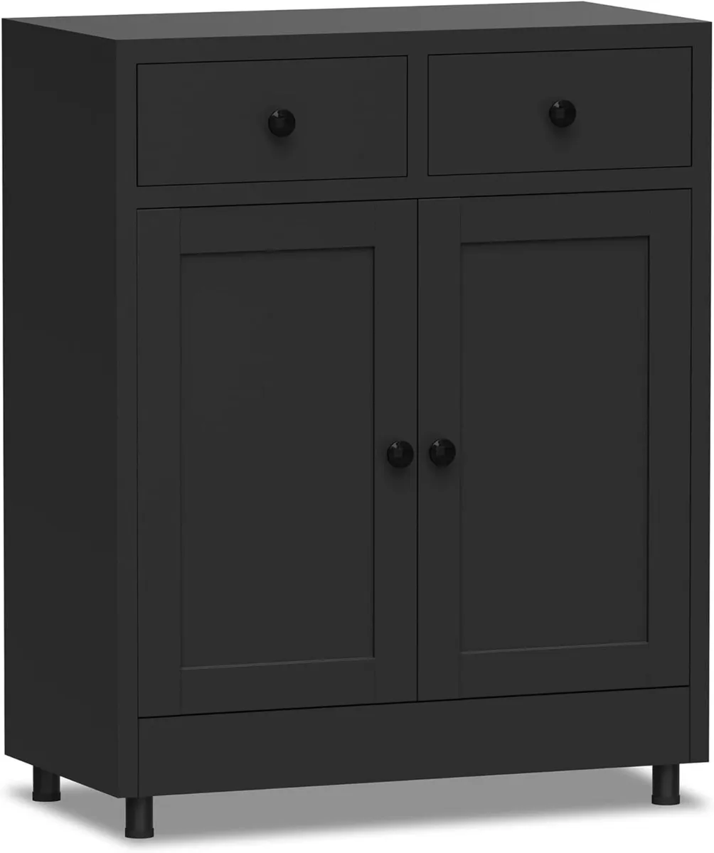 Metal Storage Cupboard with 2 Drawers and - Image 1