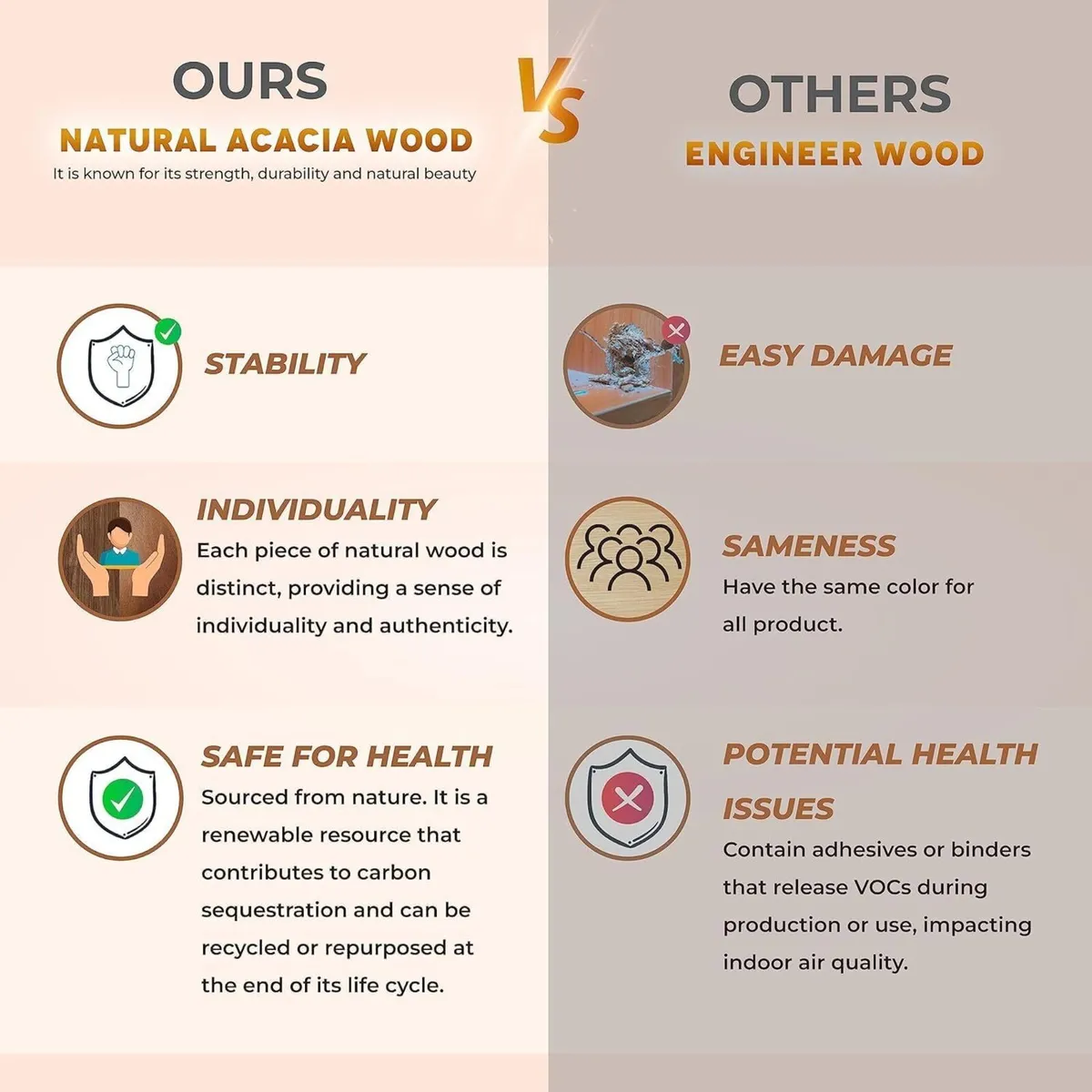 Wooden LP Record Player Stand Vinyl Storage Table - Image 4