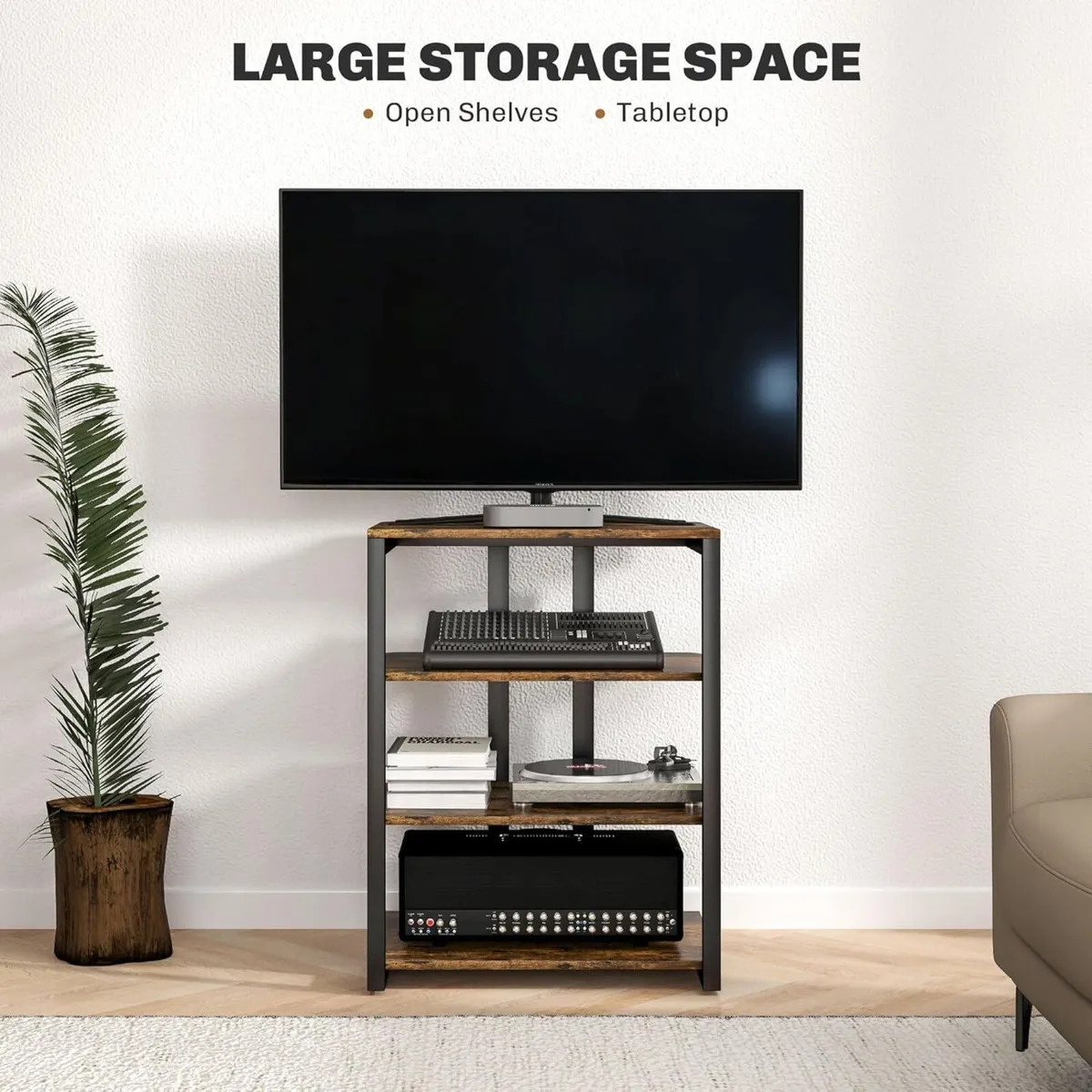 HiFi Stand 4-Tier Media Storage Shelf with - Image 4