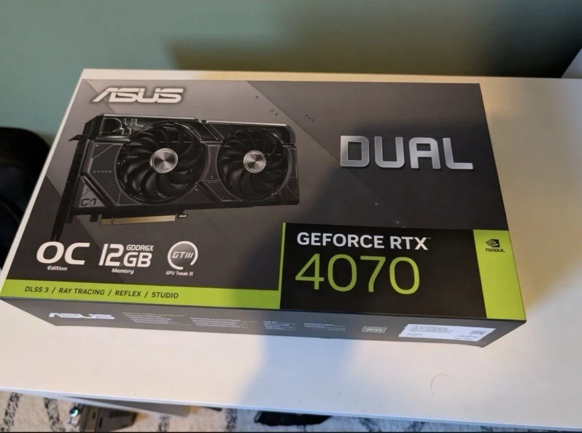 ASUS Dual GeForce RTX 4070 OC 12GB graphics card - Image 1