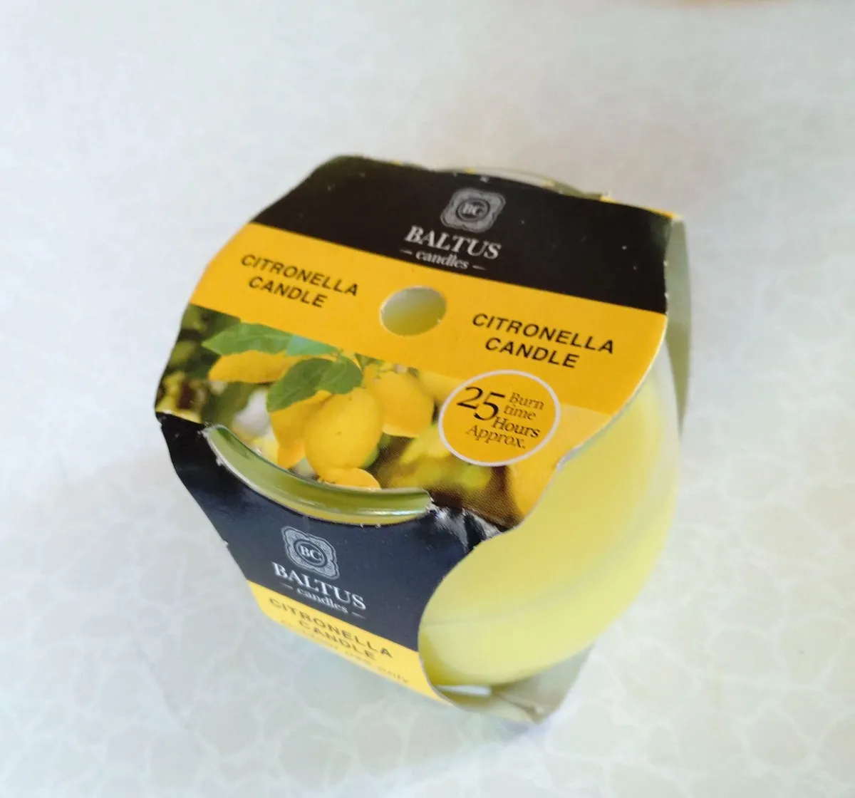 SMALL CANDLE IN GLASS JAR (NEW). - Image 2