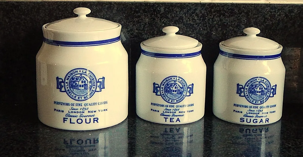 Set of Oakdale Porcelain Storage Jars - Image 1