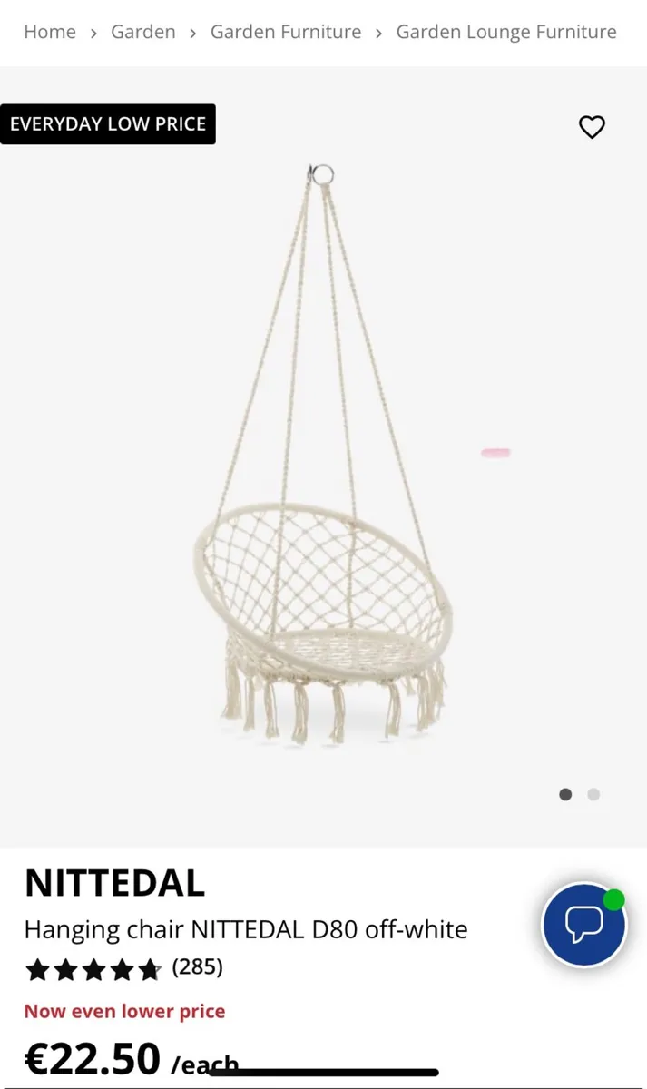 Hanging chair, boho swing - Image 2