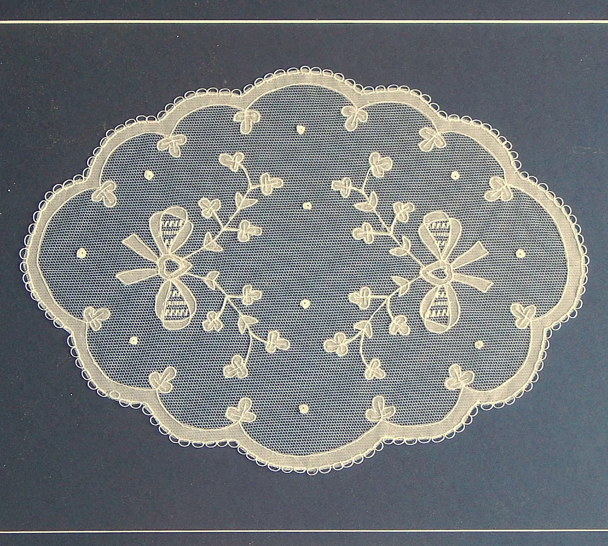 Large Framed Pieces of Vintage Carrickmacross Lace - Image 3