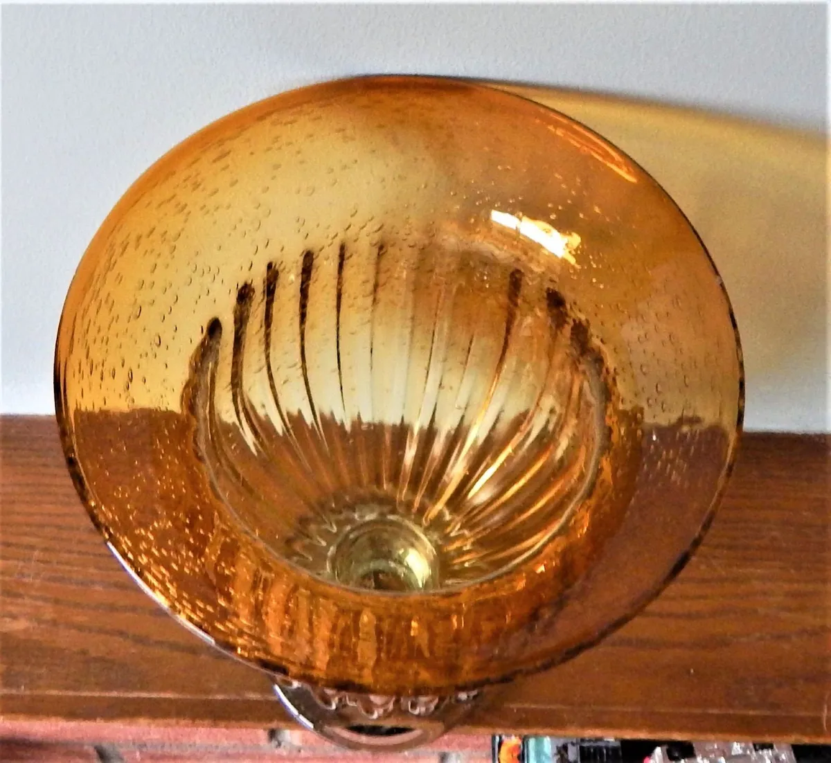 Large Studio Bubble Glass Hand Blown Vase - Image 3