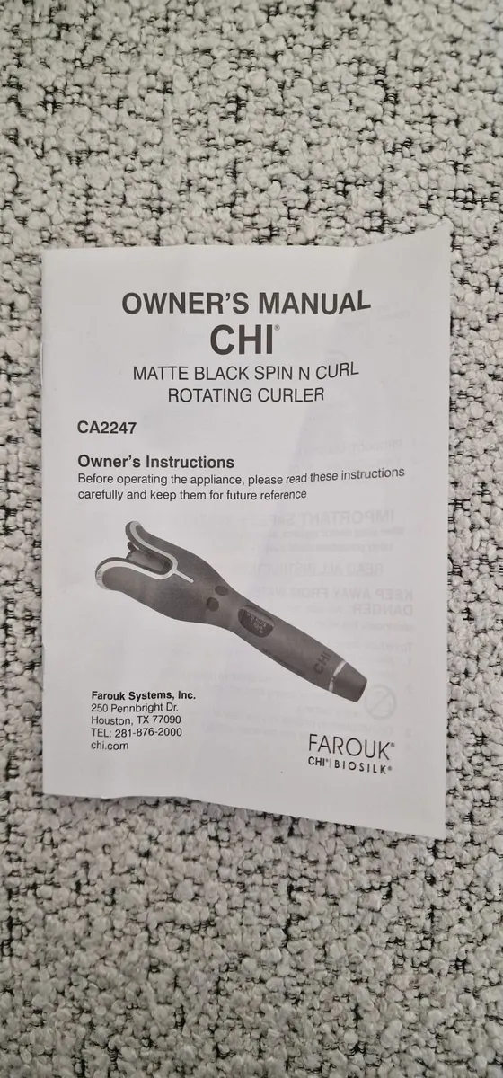 Chi Matt Black Spin N Curl Hair Curler - Brand New - Image 4