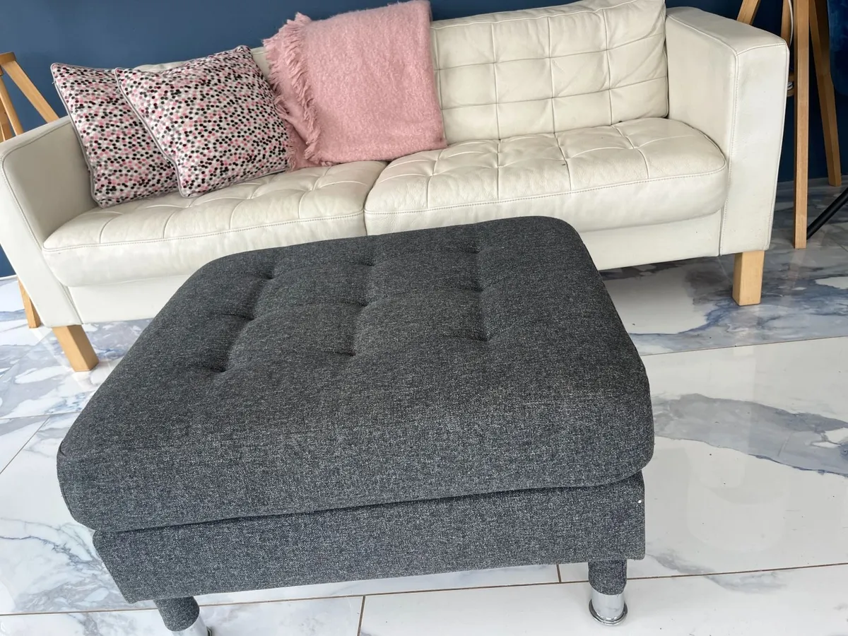 Foot Stool - LANDSKRONAGunnared dark grey - Image 2