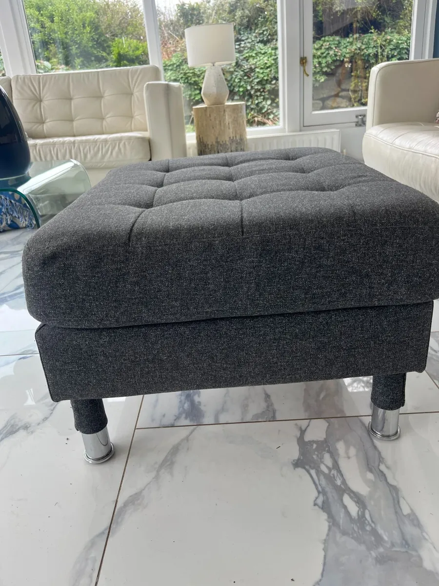 Foot Stool - LANDSKRONAGunnared dark grey - Image 3
