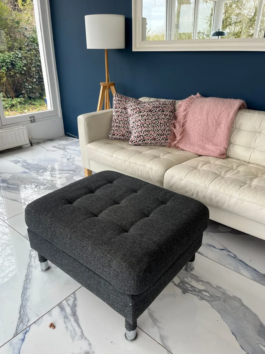 Foot Stool - LANDSKRONAGunnared dark grey - Image 1