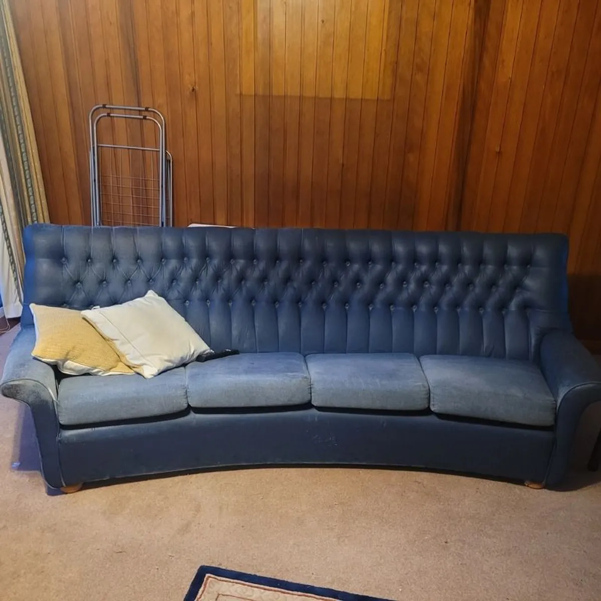 TV and stand with DVD player. And sofa and 2 chairs - Image 2