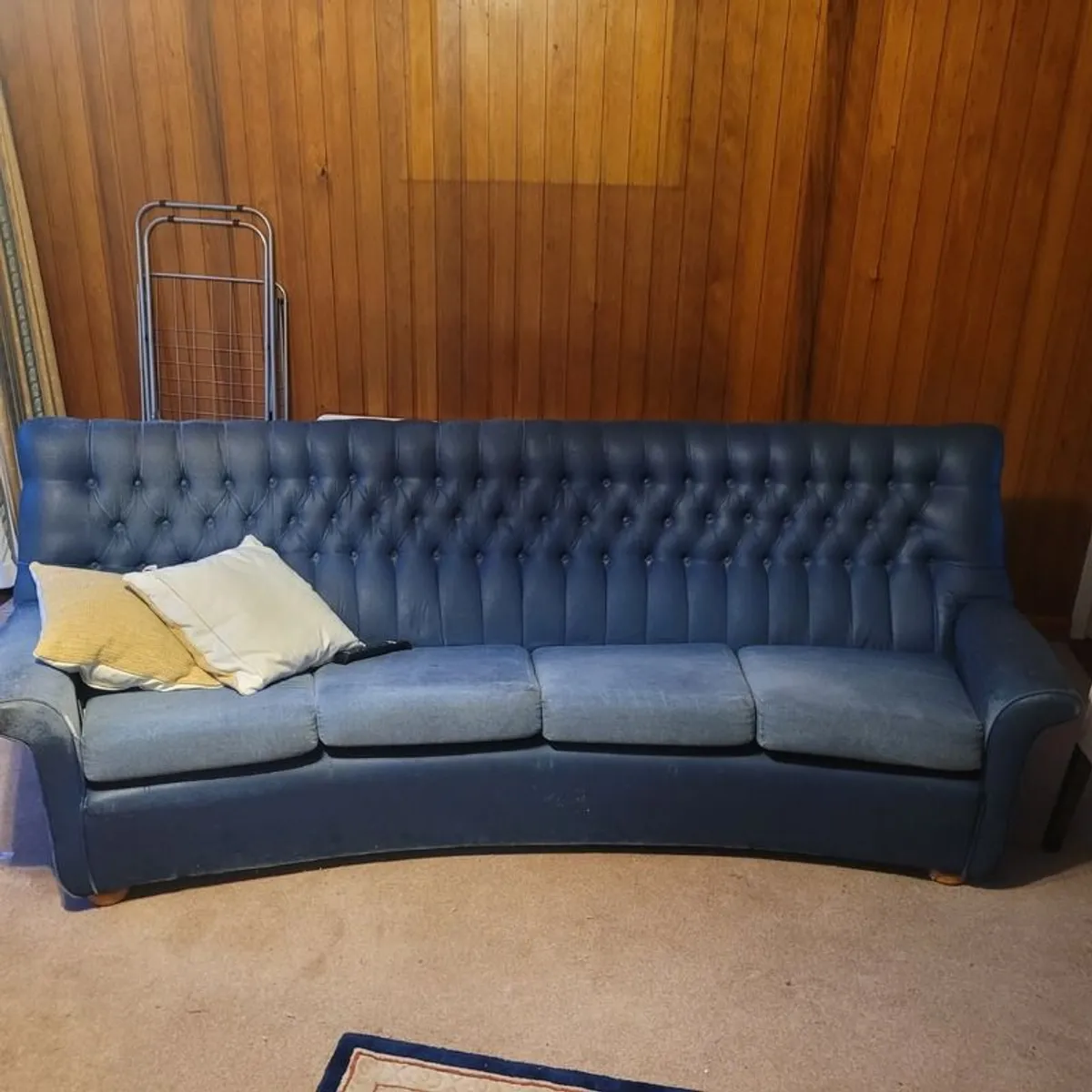 TV and stand with DVD player. And sofa and 2 chairs - Image 3