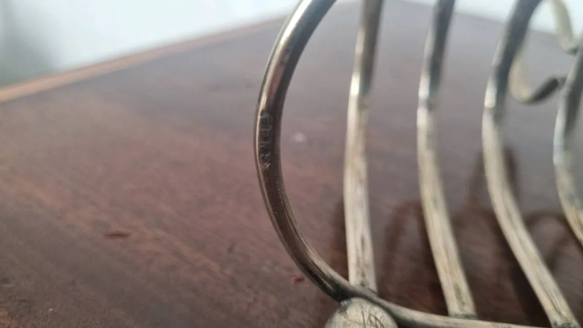Antique Silver Toast Rack - Image 3