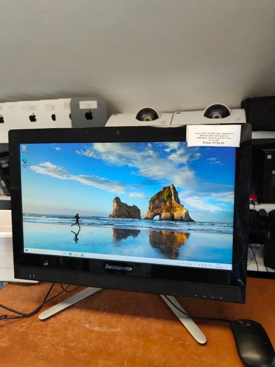 Lenovo All In One C365  Desktop Pc 19.5" , Amd A4-5000 (hd Graphics), 8gb Ram, 1tb Hdd, Windows 10 Home. - Image 3