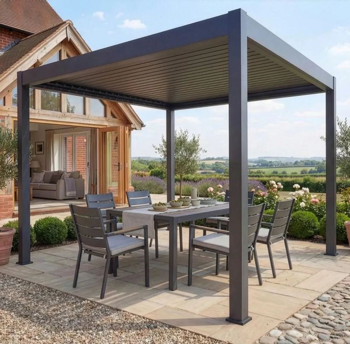 3m x 3m Aluminium Pergola/Gazebo - Image 1
