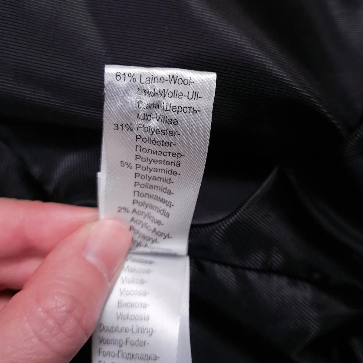 La Redoute Grey Brown Plaid Wool Coat 8UK/36EU - Image 2