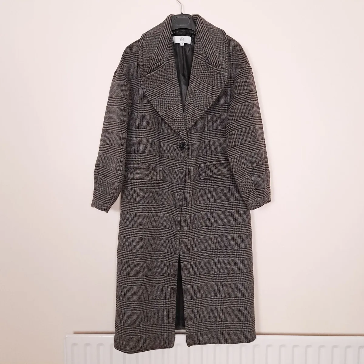 La Redoute Grey Brown Plaid Wool Coat 8UK/36EU - Image 1