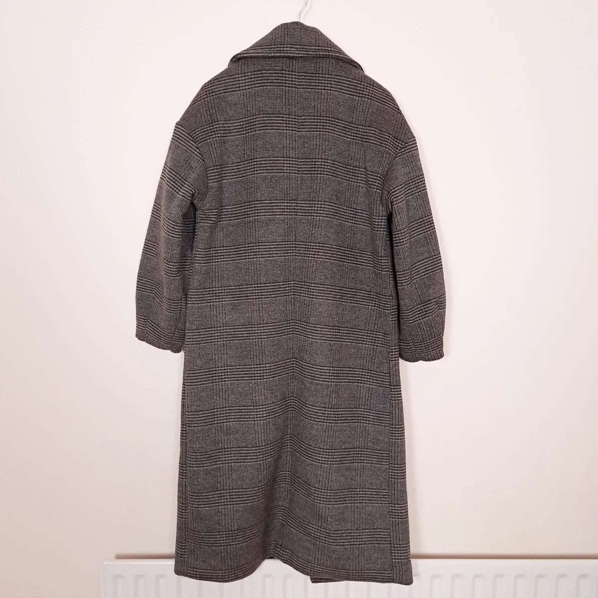 La Redoute Grey Brown Plaid Wool Coat 8UK/36EU - Image 3