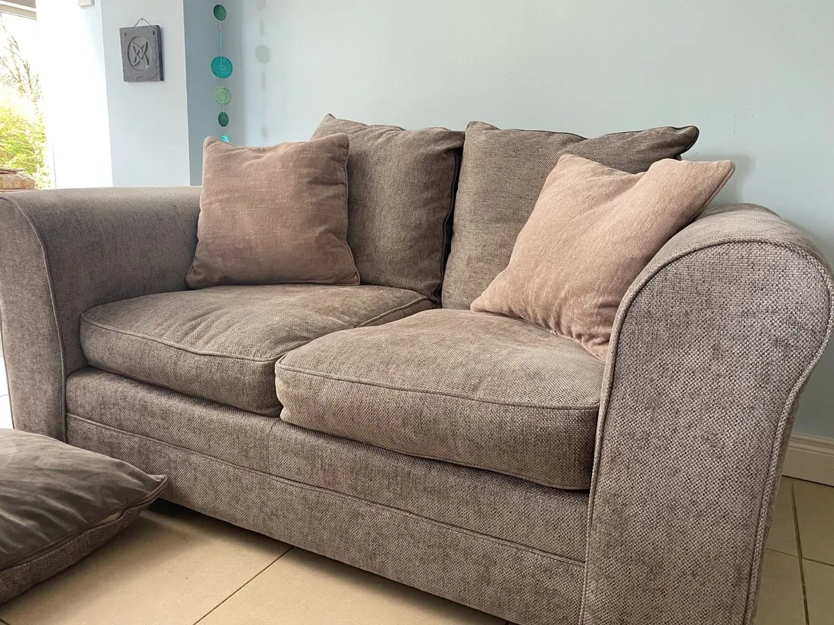 Silver Grey 2-seater and 3-seater sofa - Image 2