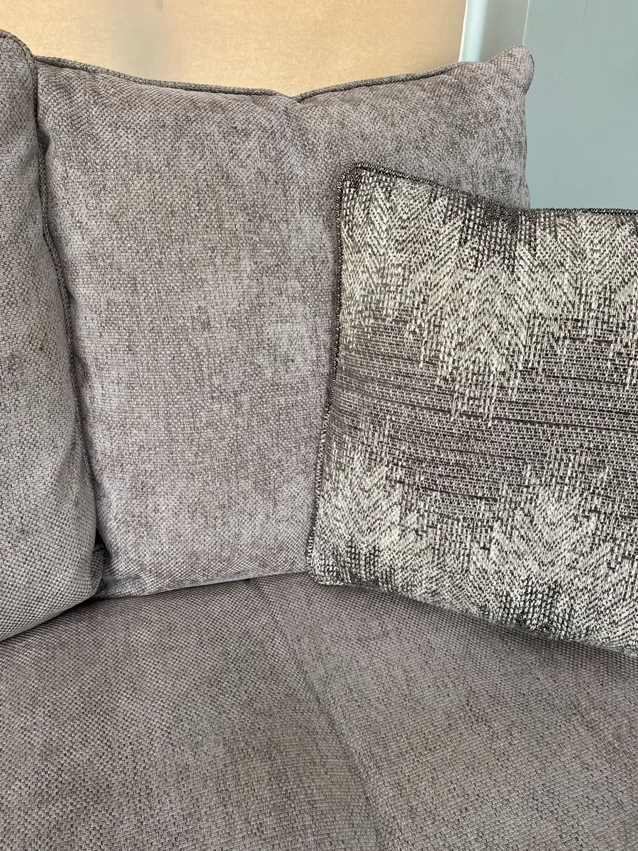 Silver Grey 2-seater and 3-seater sofa - Image 4