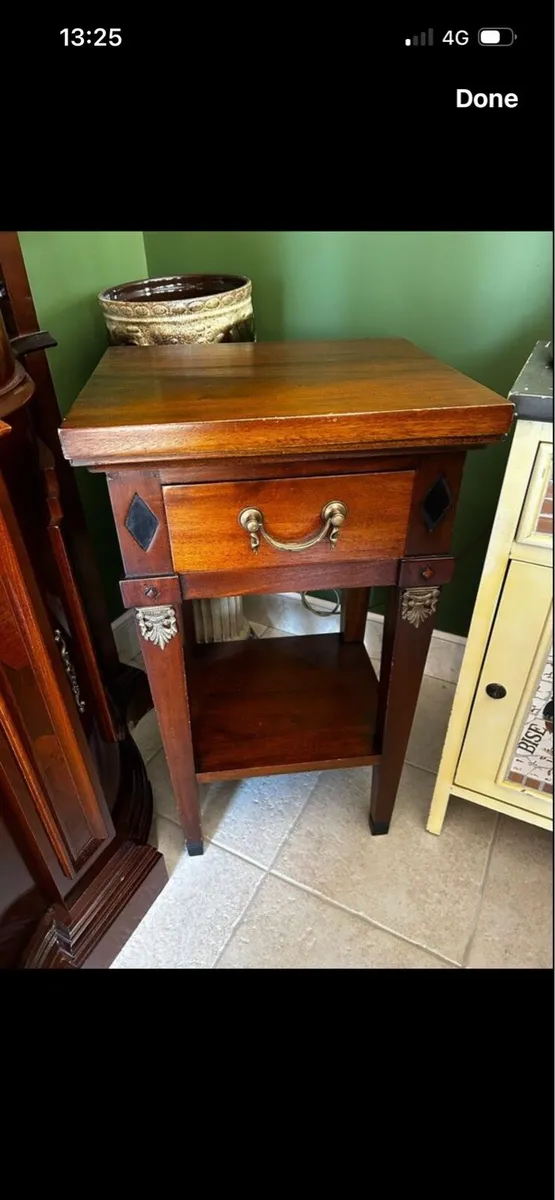 Solid wood side table