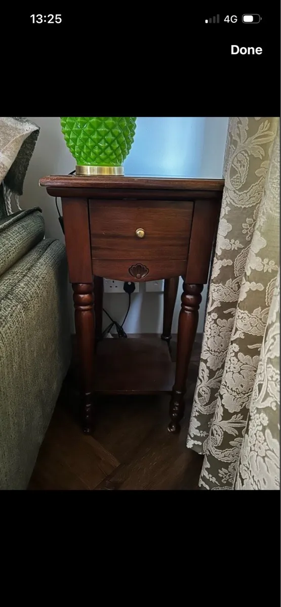 Solid wood side table