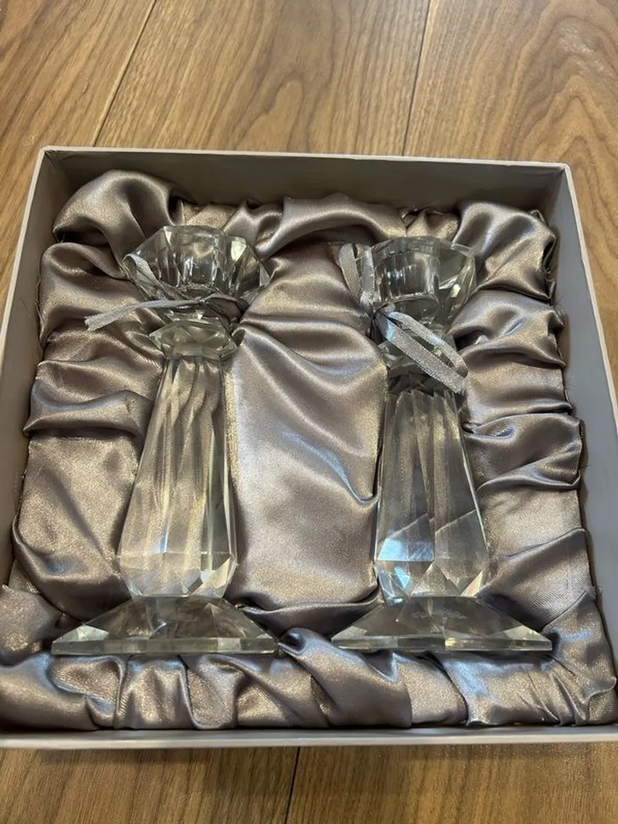 Paul Costelloe - set of 2 crystal candlesticks - Image 2