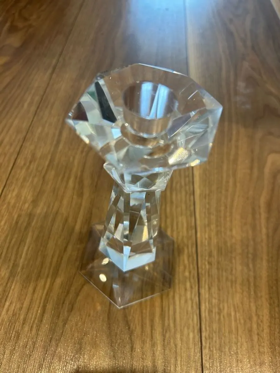 Paul Costelloe - set of 2 crystal candlesticks - Image 3