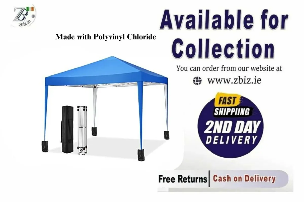 Gazebo 3 x 3 m Waterproof with UV Protection - Image 1
