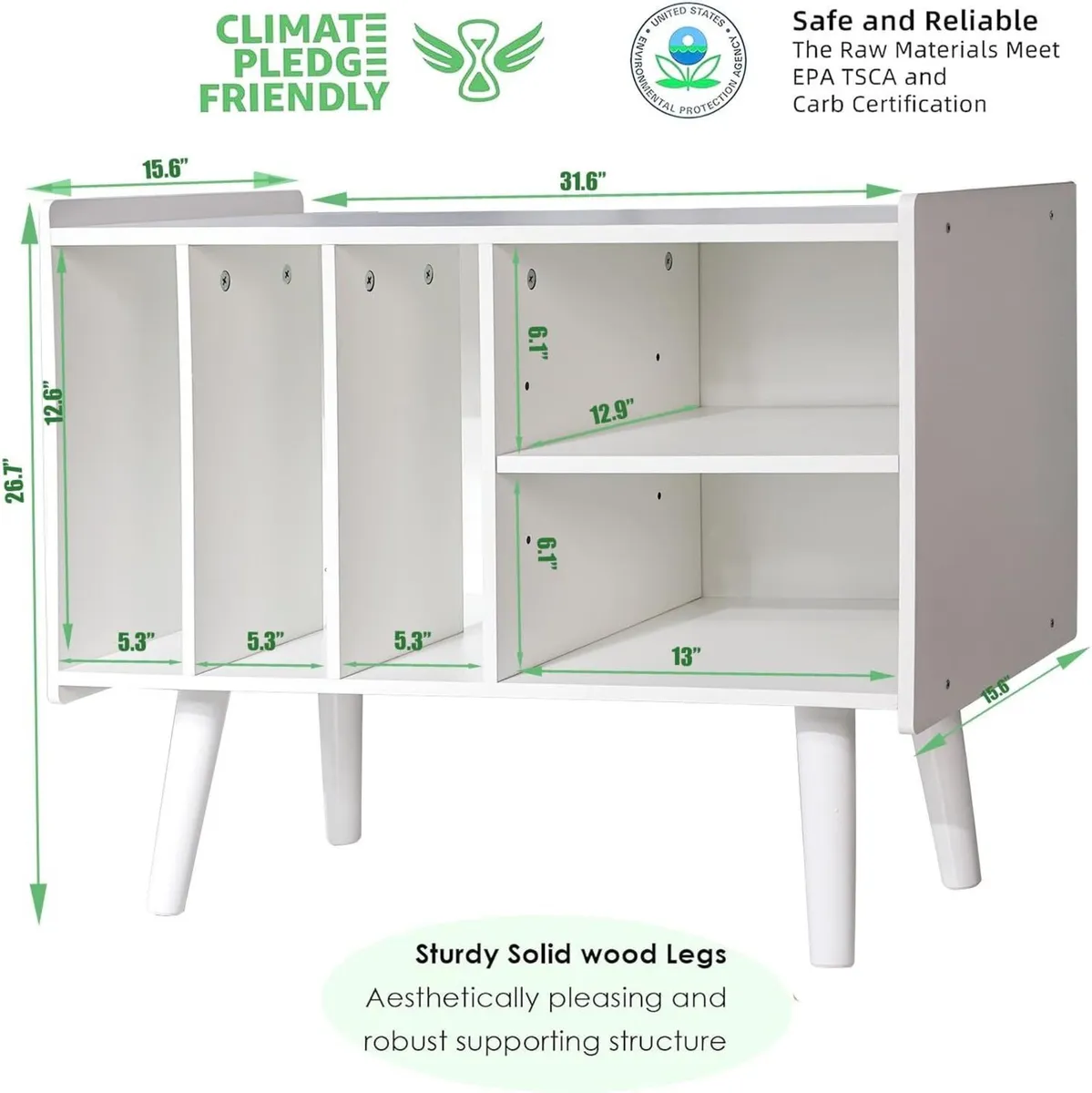 Record Player Stand with Vinyl Storage Holds Up - Image 3